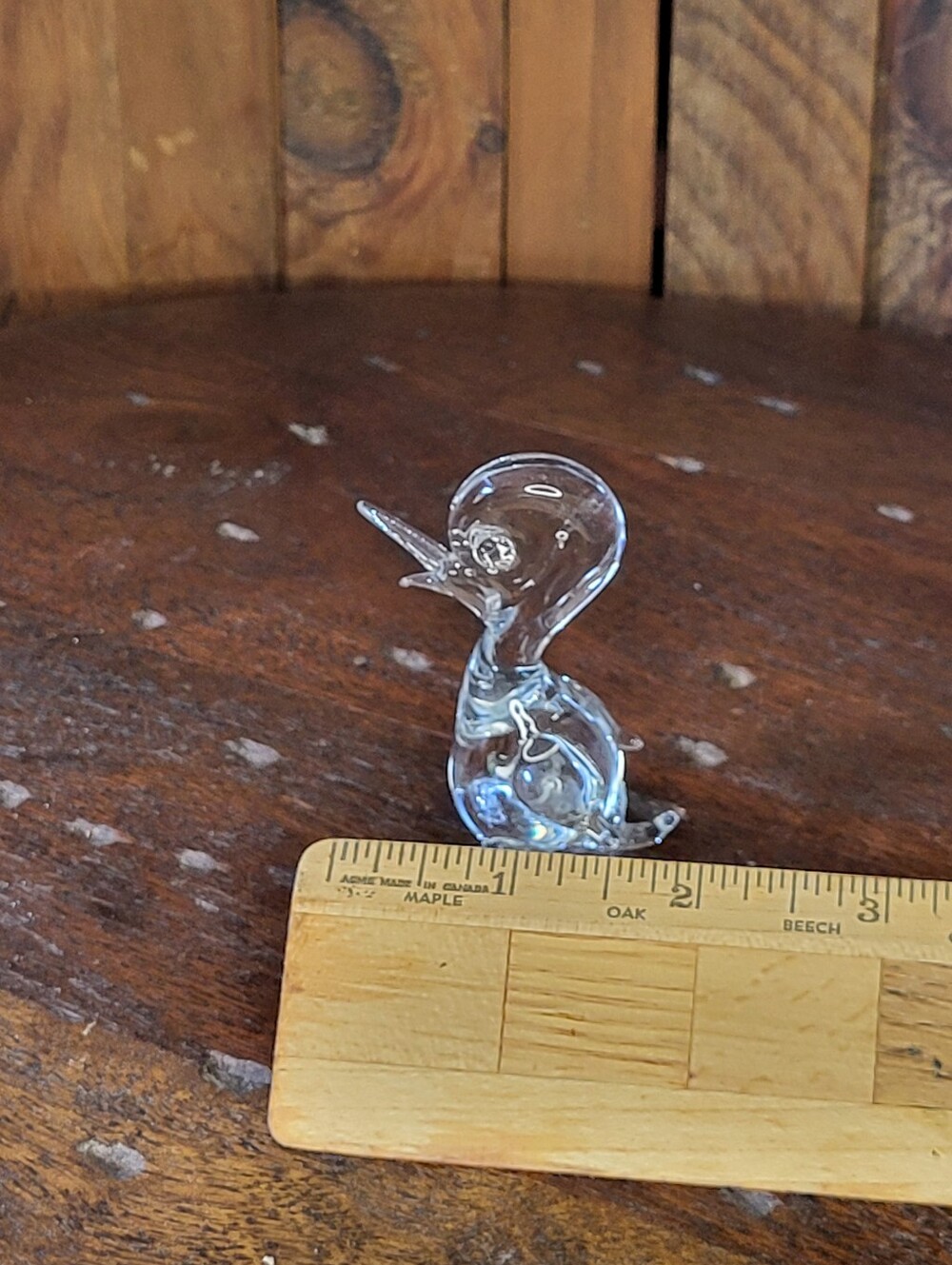 Clear Handblown Glass Duck Figurine - Picture 12 of 13